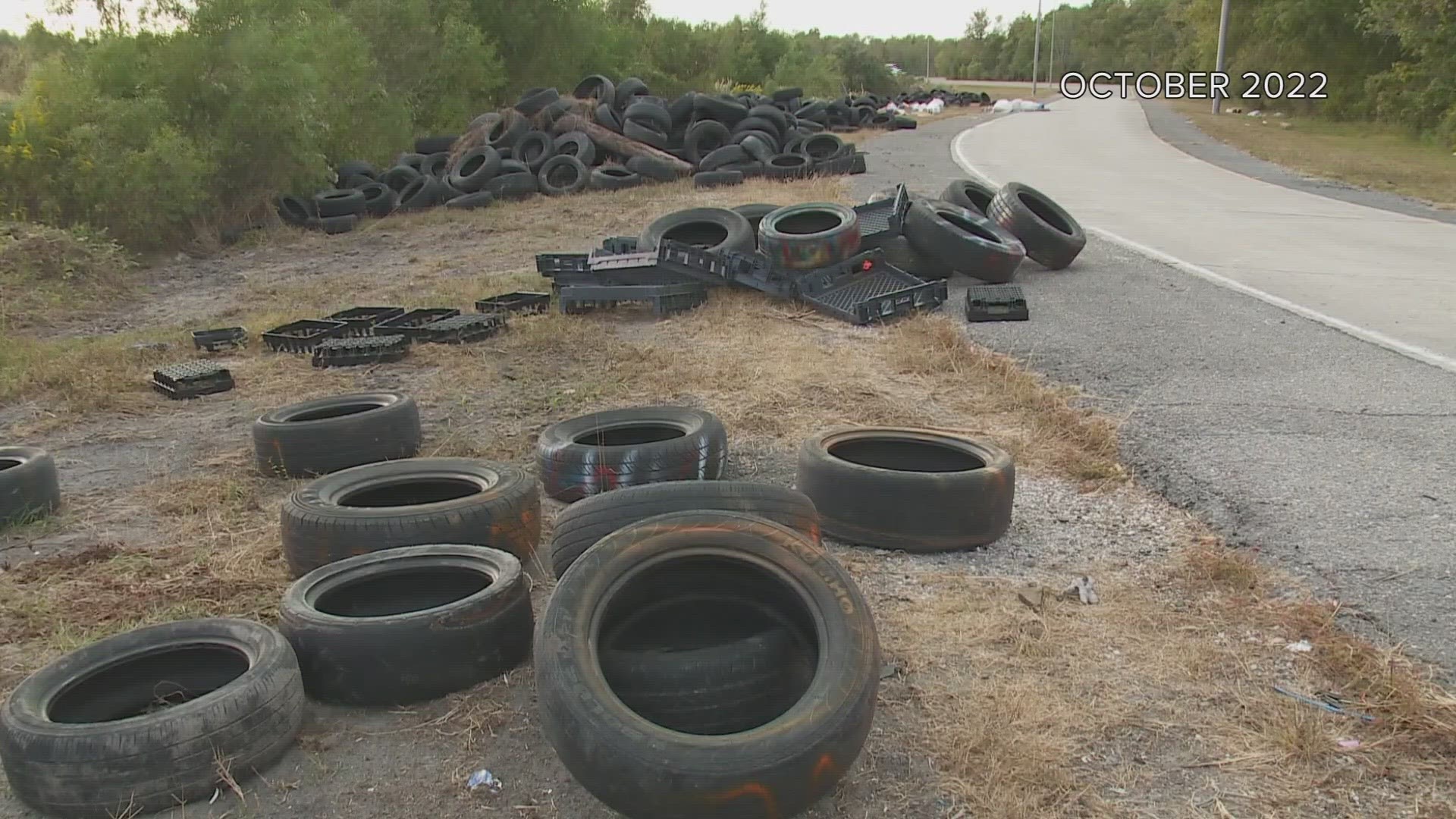 Scott Boyle says crews have collected more than 11,000 tires since October at the Michoud Boulevard interchange off I-10.