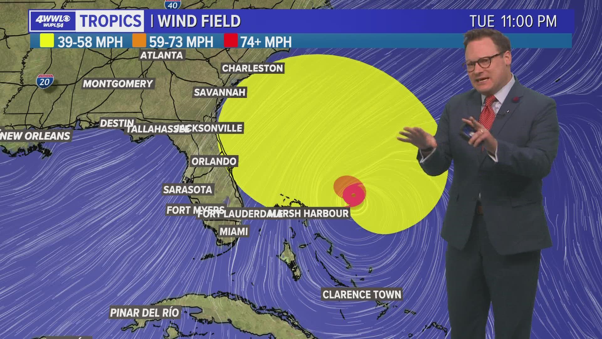 Chief Meteorologist Chris Franklin has a look at possible benefits to us from Nicole and where landfall is likely