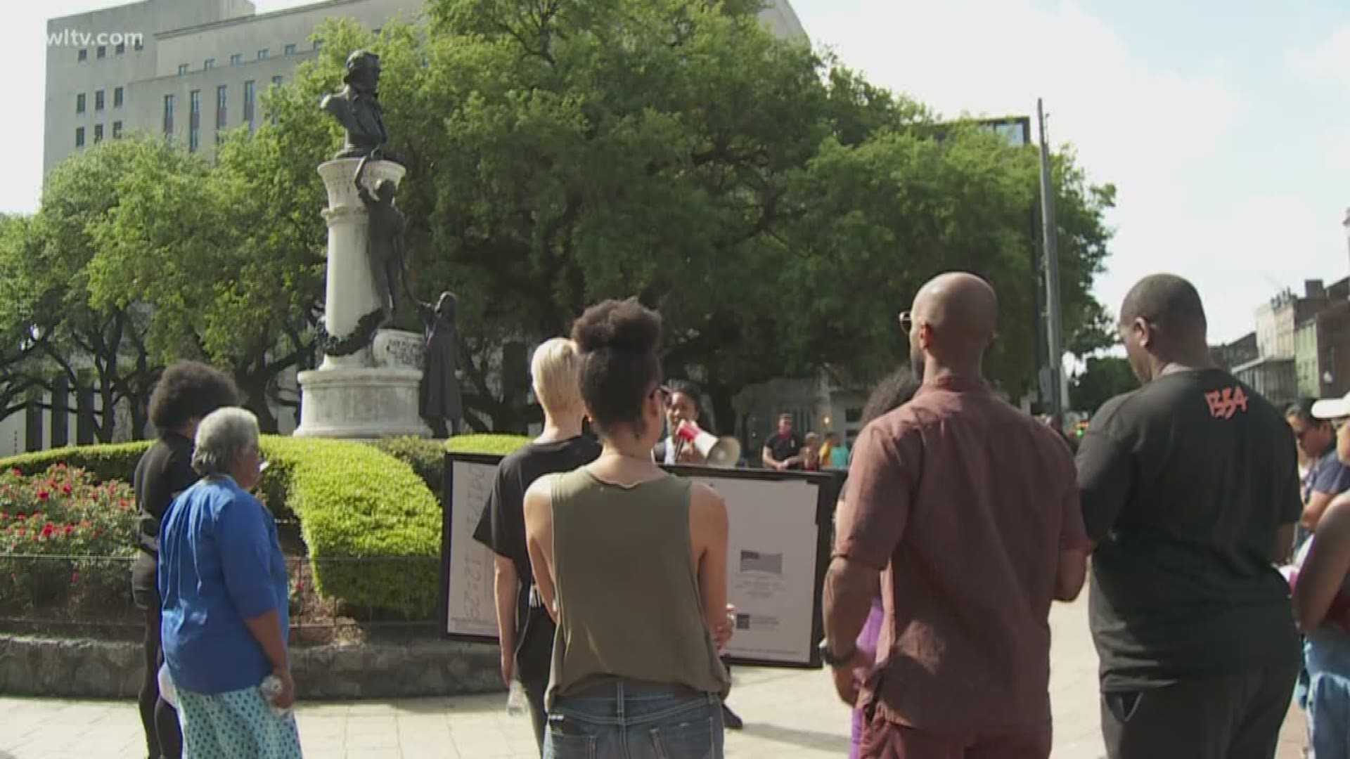 The group wants four more statues to be taken down in New Orleans.  