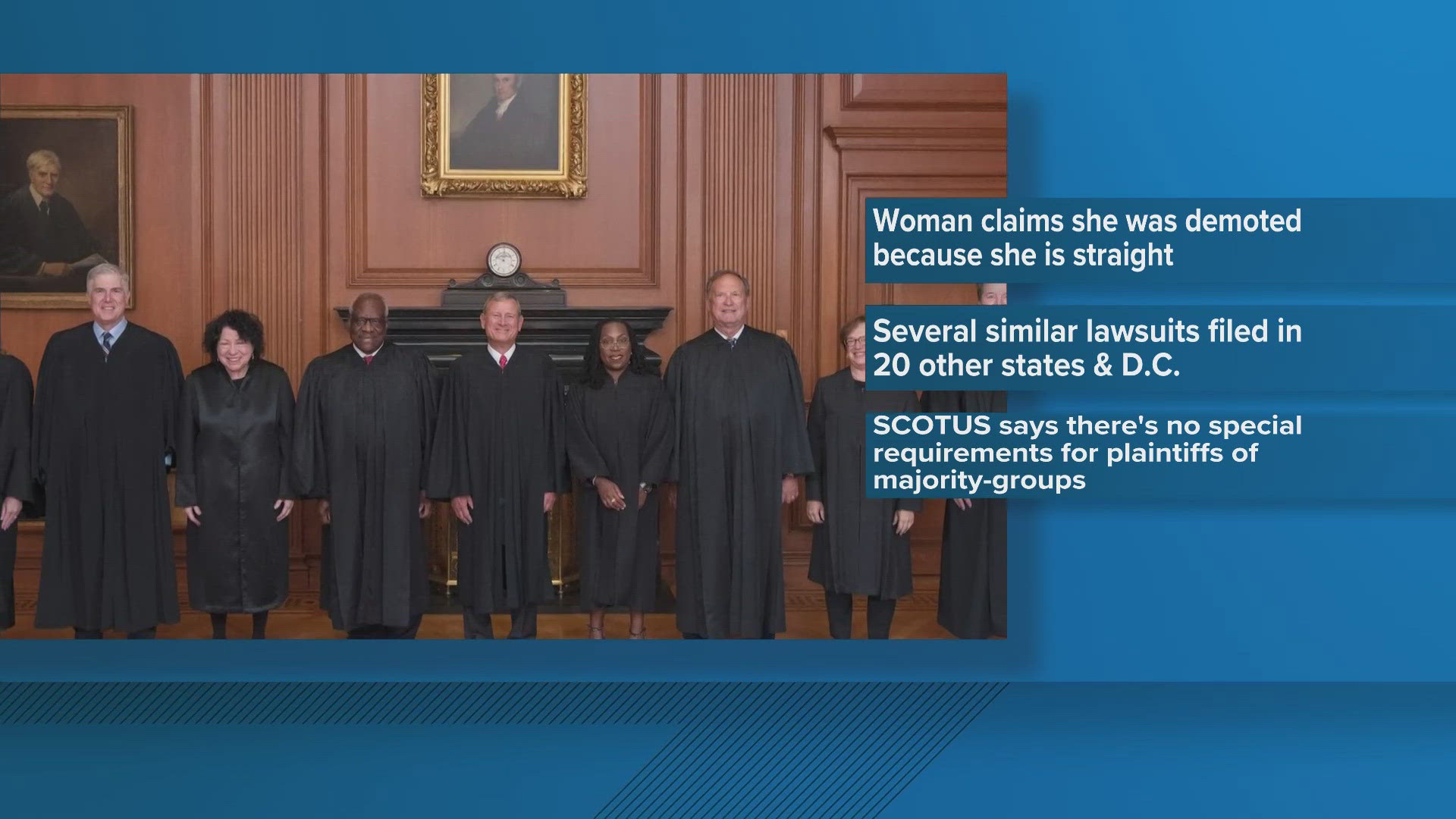 The Supreme Court has ruled in favor of an Ohio woman who sued her employer, claiming she was demoted from a job because she is straight.