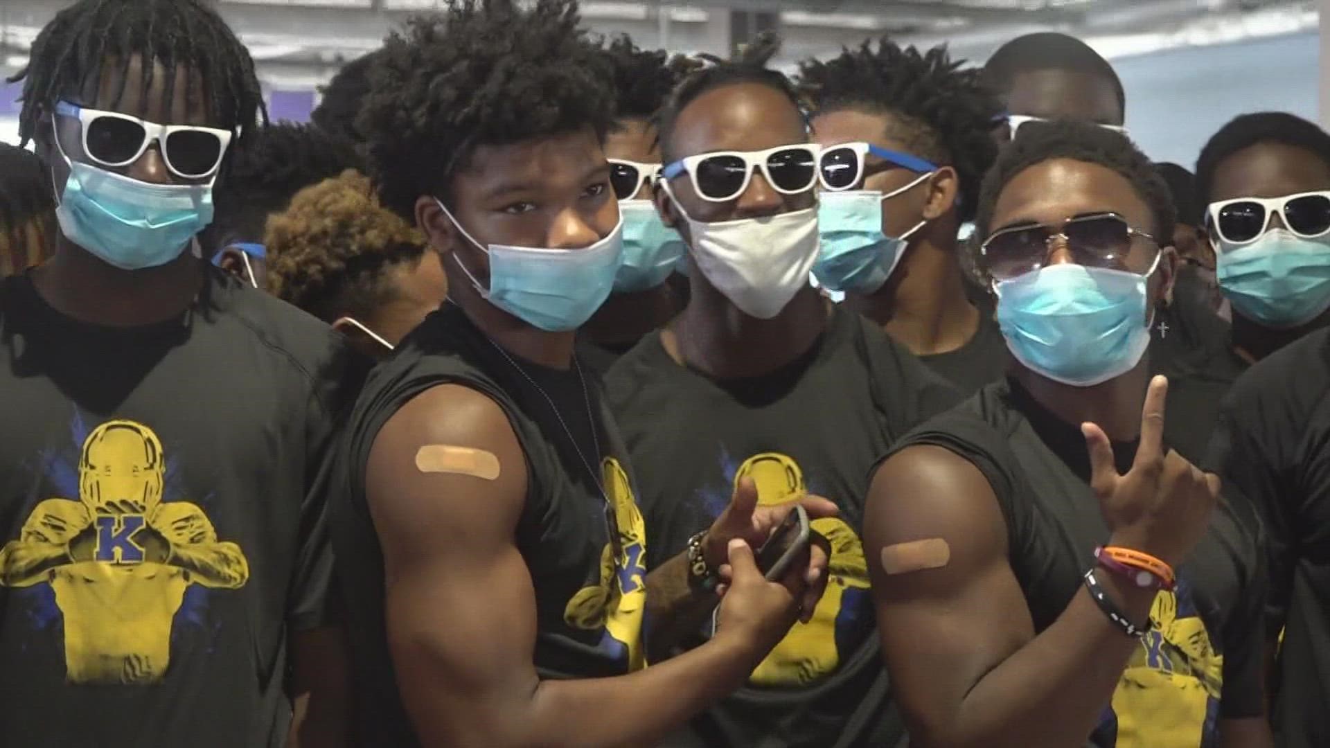 Nearly 50 John F. Kennedy HS football players get COVID19 vaccine as a