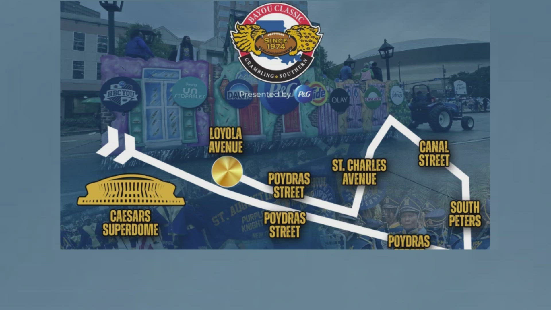 This year's Bayou Classic Parade will feature more than 20 bands to keep you moving as the temperatures drop. Second Harvest Food Bank will be collecting donations.