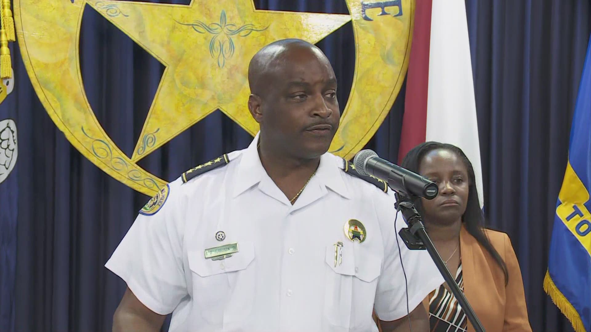 Police superintendent Shaun Ferguson talks about the police shooting of a suspect last week as they responded to a domestic disturbance.