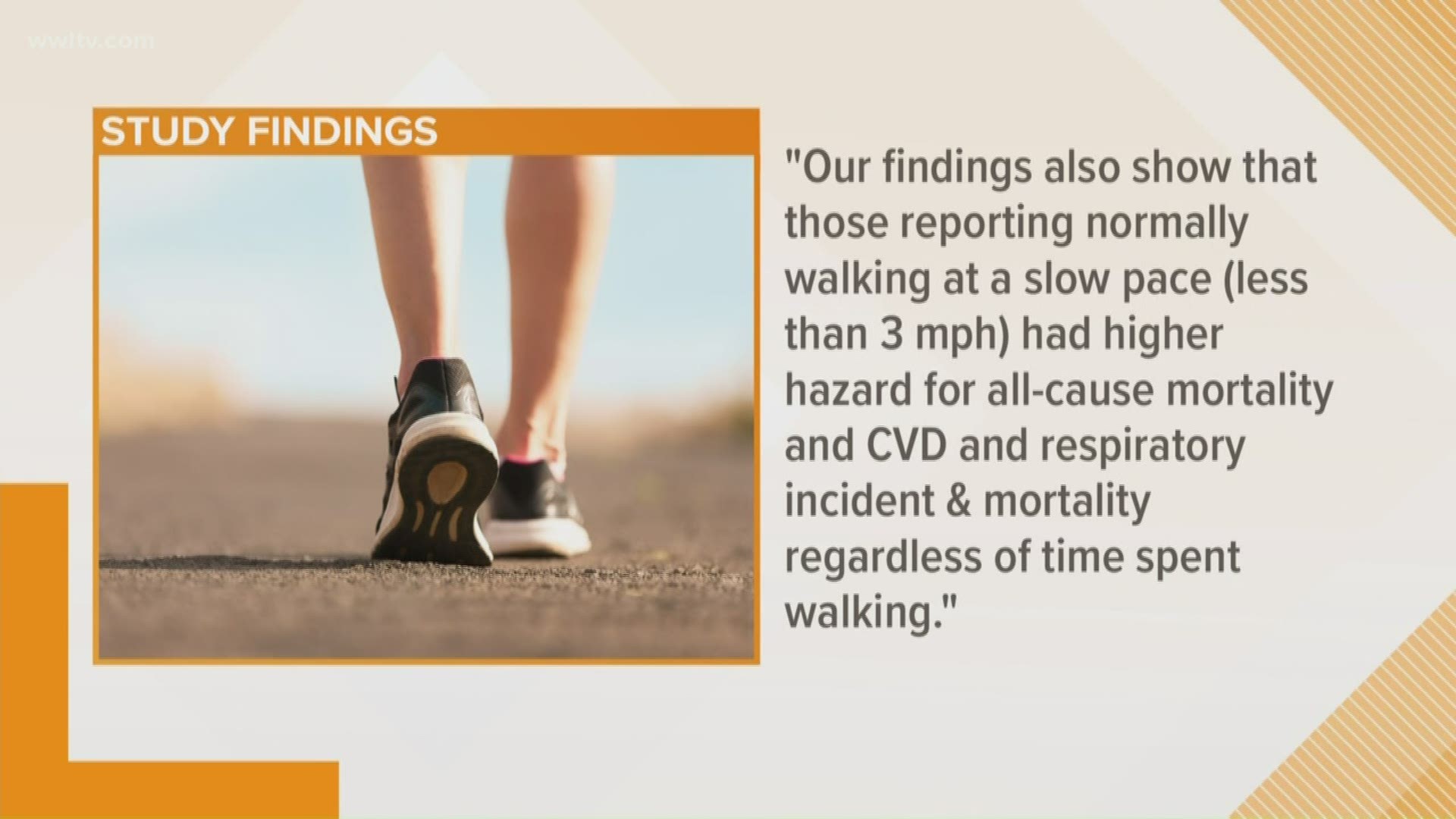 Mackie and April talks about how walking can help reduce mortality risk.
