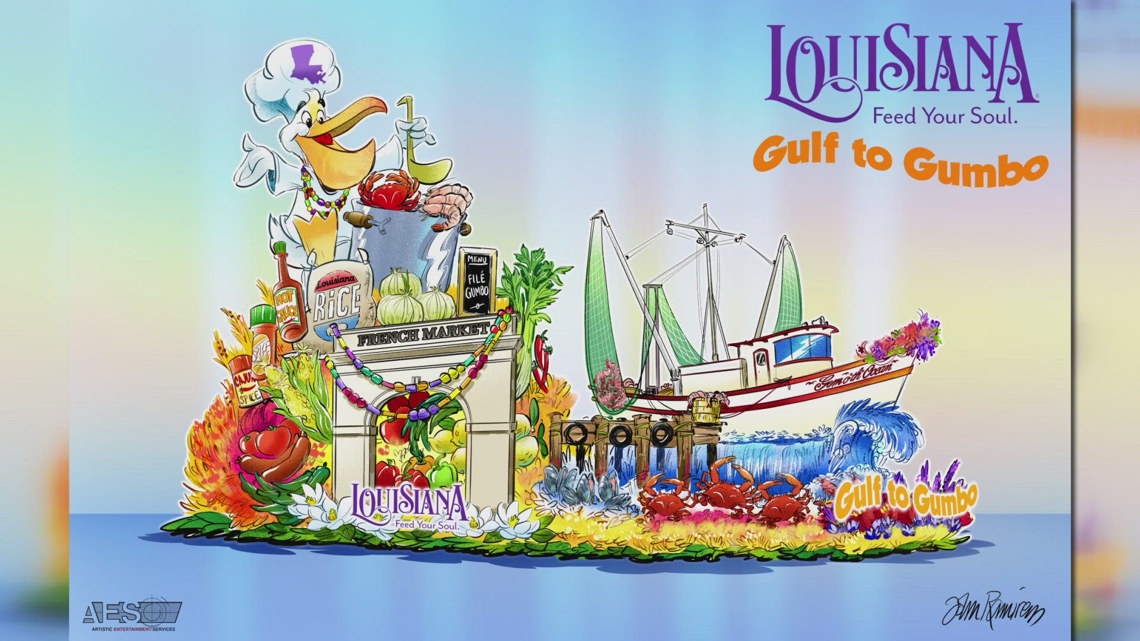 Louisiana's 'Gulf to Gumbo' float to roll in Rose Parade in 2026