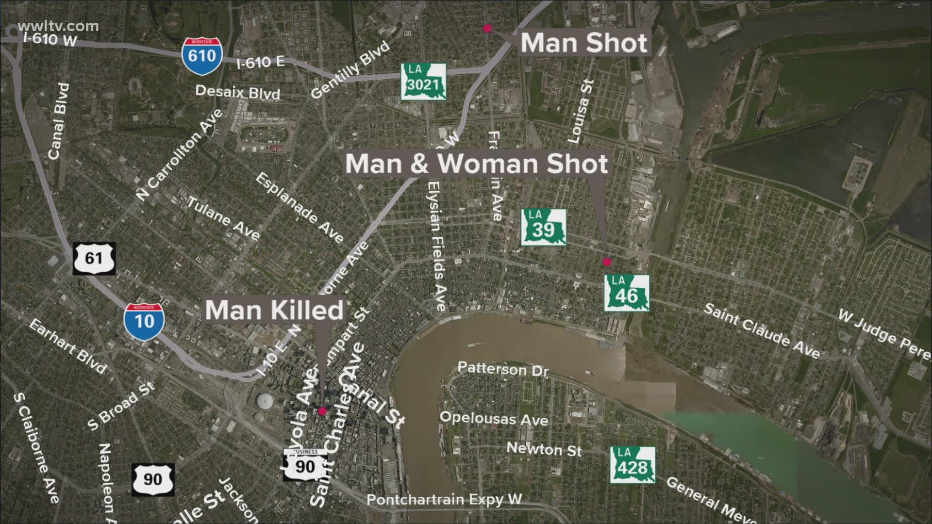 Shootings across New Orleans leave man dead, 4 hurt Monday night ...