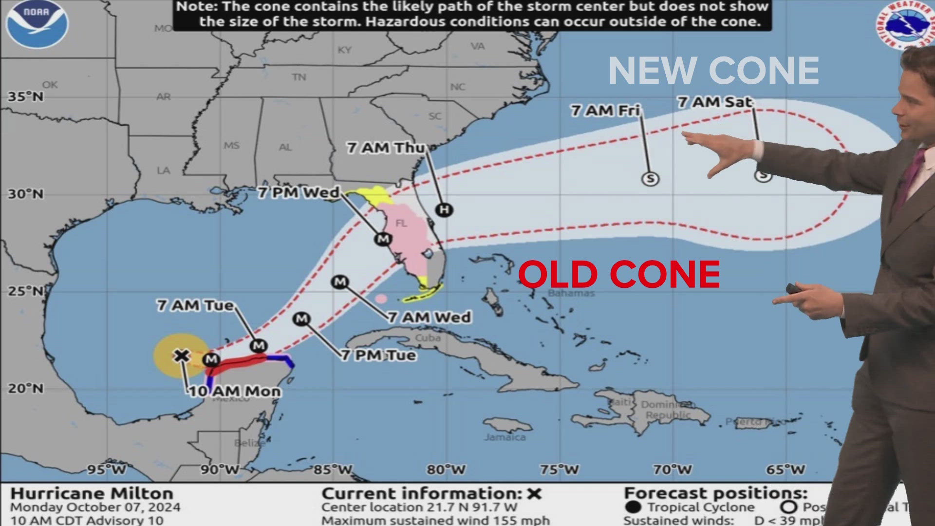 National Hurricane Center unveils a new hurricane cone design for this ...
