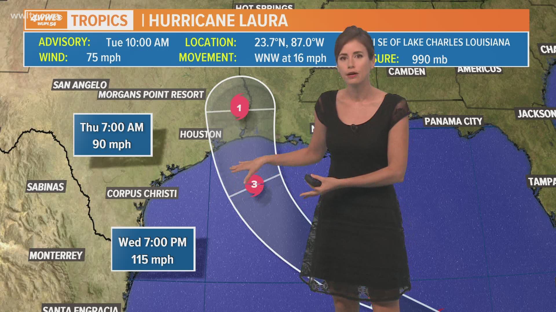 Noon Tropical Update: Hurricane Laura heads for Louisiana/Texas border