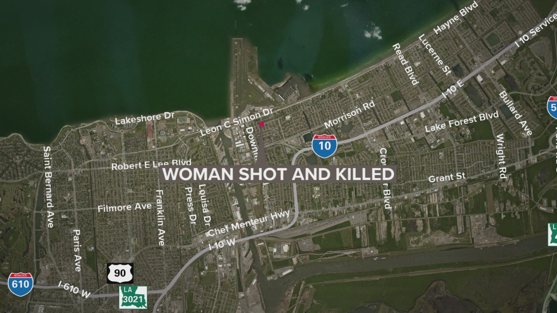 NOPD and Crimestoppers are investigating the shooting death of a woman near the Lakefront Airport early Saturday morning.