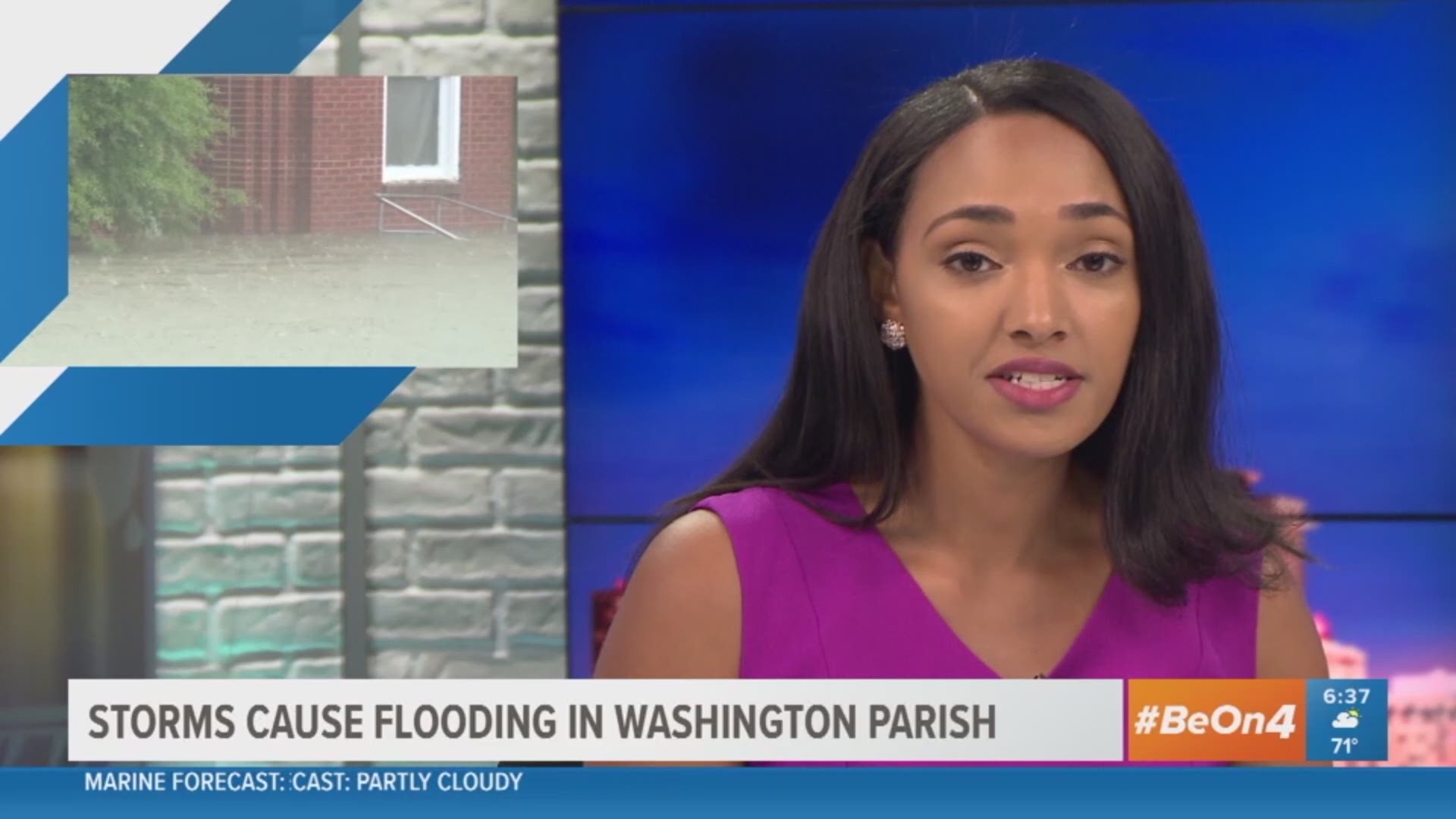 Rain posed a huge problem in Washington Parish Sunday morning