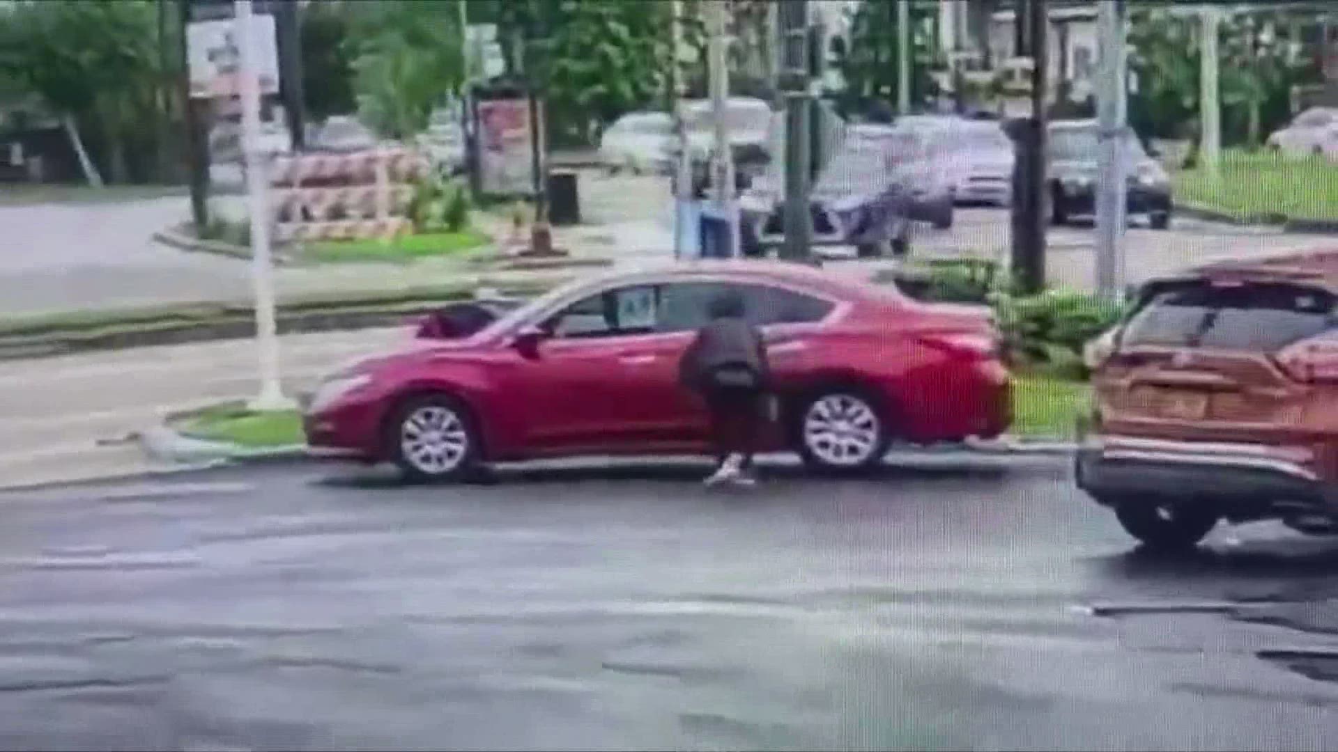 The first car-jacking happened around 3:30 p.m. Monday at a Shell station on Gentilly Blvd and Paris Ave