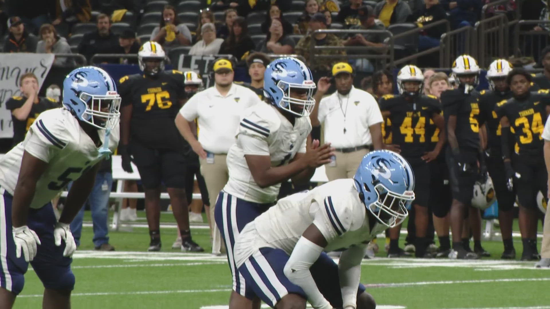 The South Plaquemines Hurricanes defeated Haynesville 20-7 in the LHSAA Division IV non-select state championship in the Superdome on Thursday, Dec. 12, 2024