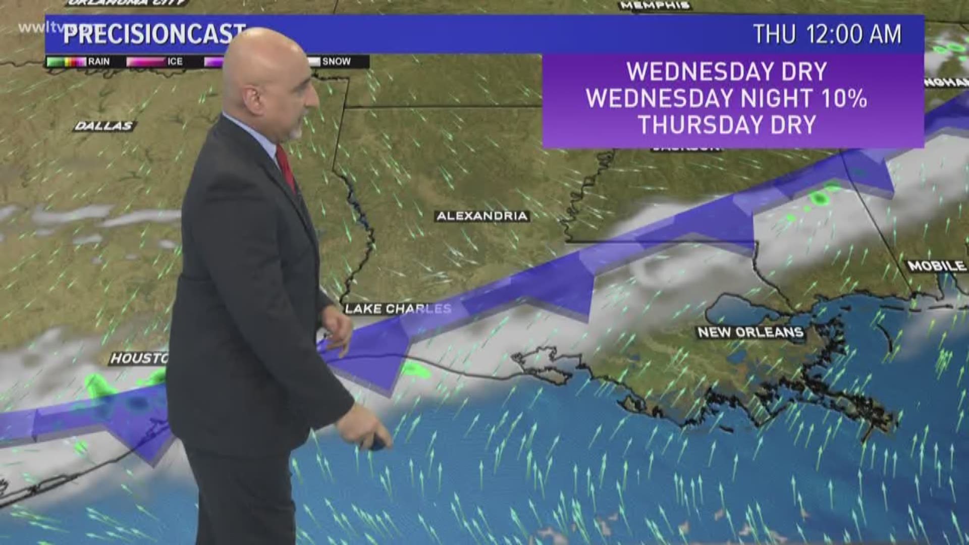 Chief Meteorologist Carl Arredondo and the 10pm Tuesday weather