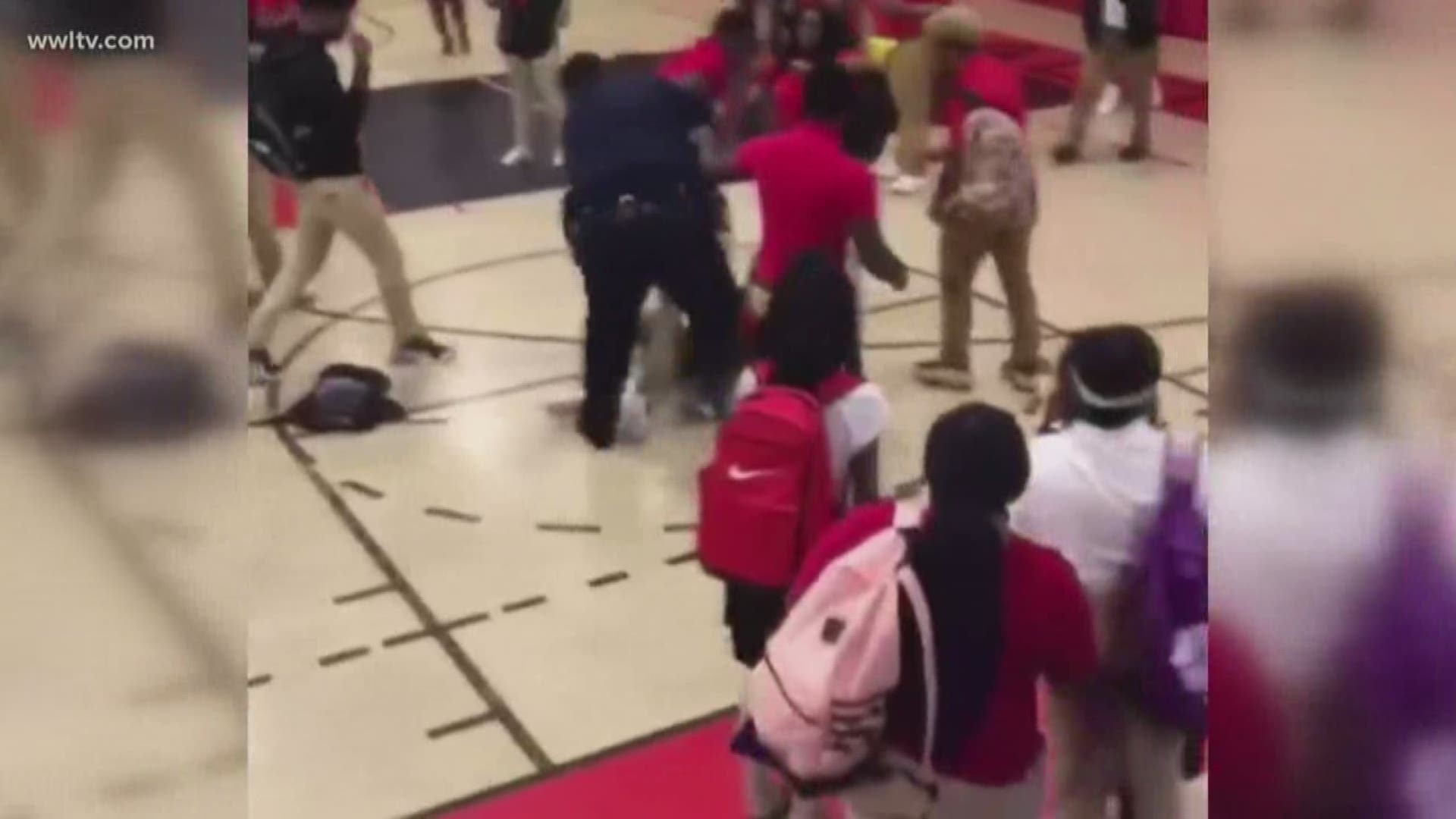 A school resource officer had to use their stun gun to break up a fight in the Baker High School gym Monday.