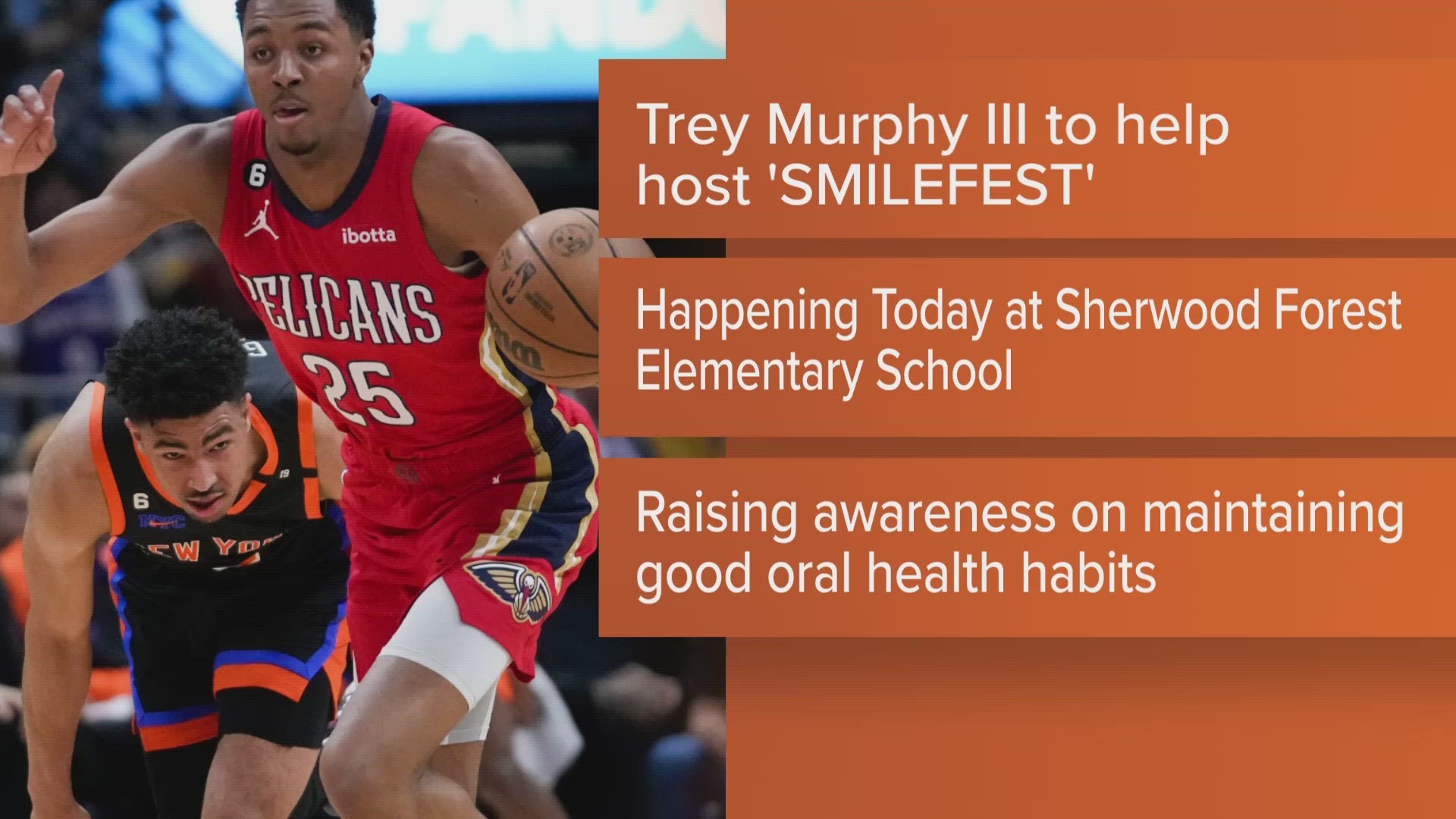 Pelicans' Trey Murphy III to join 'SMILEFEST' at Sherwood Forest Elementary