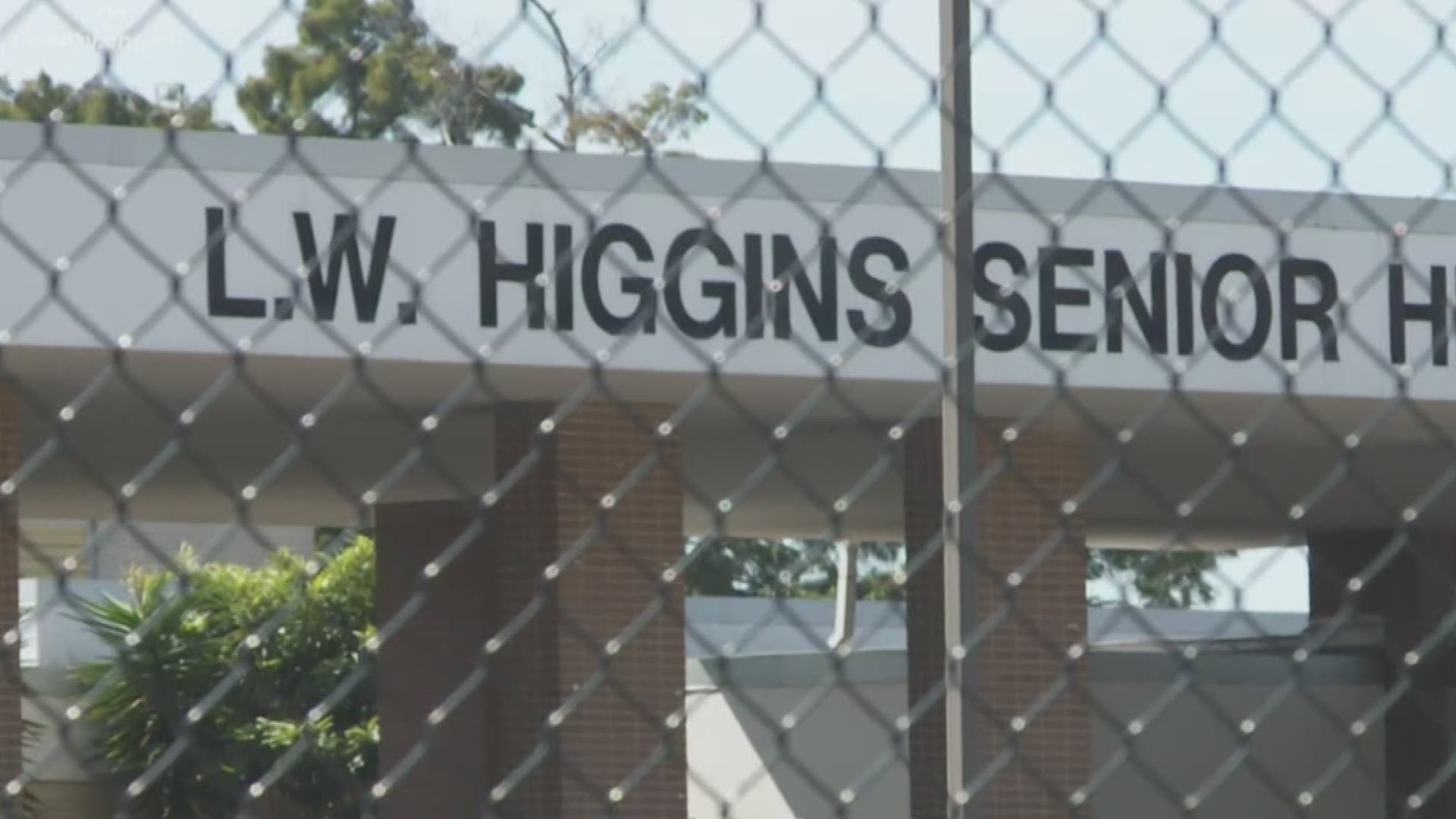 There's an extra law enforcement presence at L.W. Higgins High School in Harvey Friday after a threatening social media post was faxed to the school Thursday.
