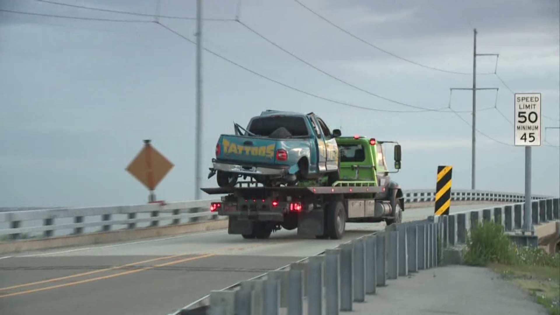 Two injured in headon collision on Hwy 11 bridge