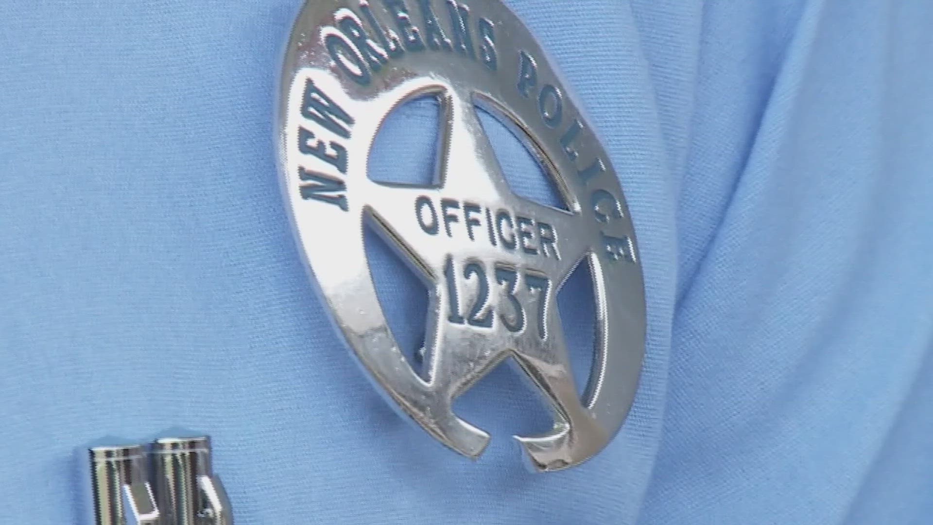 “This is my grandfather’s badge number and was also his [his father] badge number, now mine,” Edwin Hosli III said after Friday's graduation ceremony,