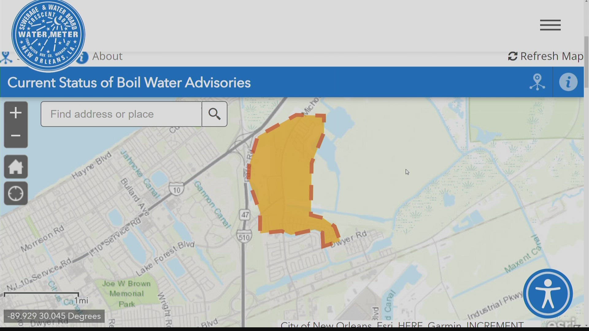 The entire Oak Island subdivisions and part of Michoud were issued a boil water advisory Saturday morning.