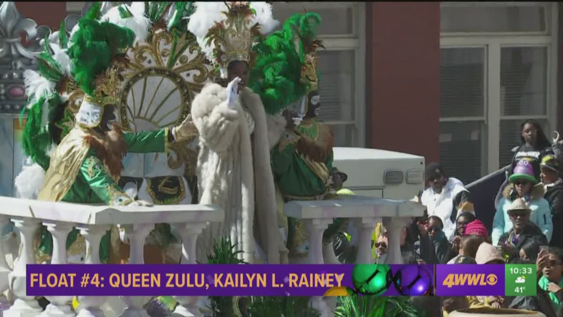 Queen Zulu 2019 , Kailyn L. Rainey, thanks the city of New Orleans for the love and support shown to her and her grandfather, George Rainey, who is King Zulu 2019.