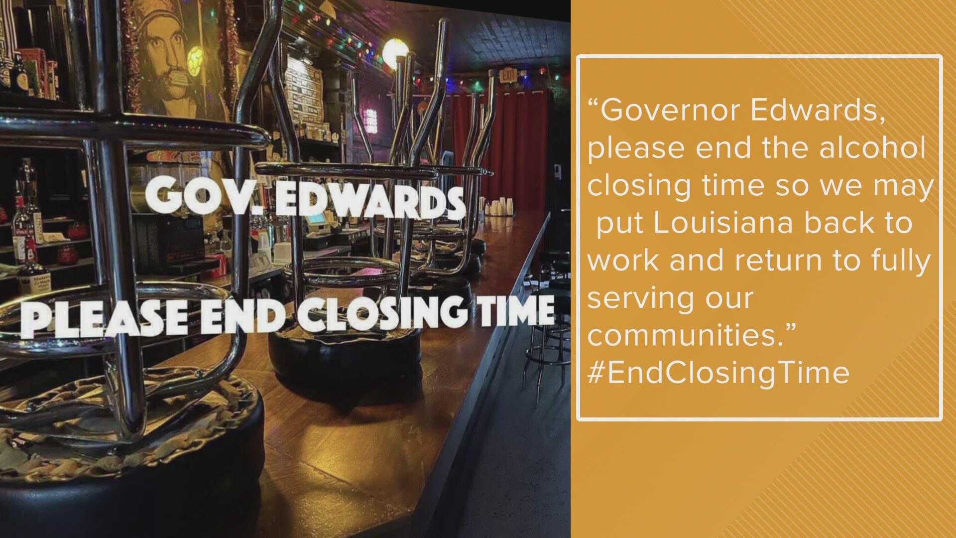New Orleans bars are asking the governor to extend operating hours in order to provide more sales to customers and get more money to employees.