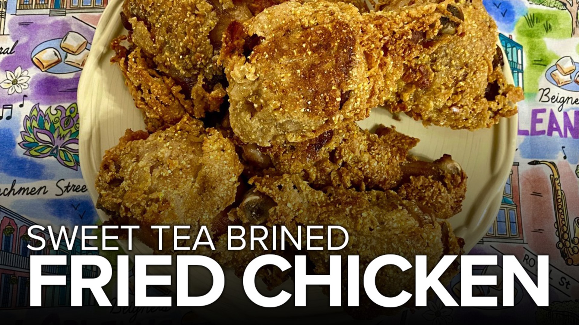 It's almost summer time, so today I'm combining two of my favorite summer treats to make sweet tea brined fried chicken!