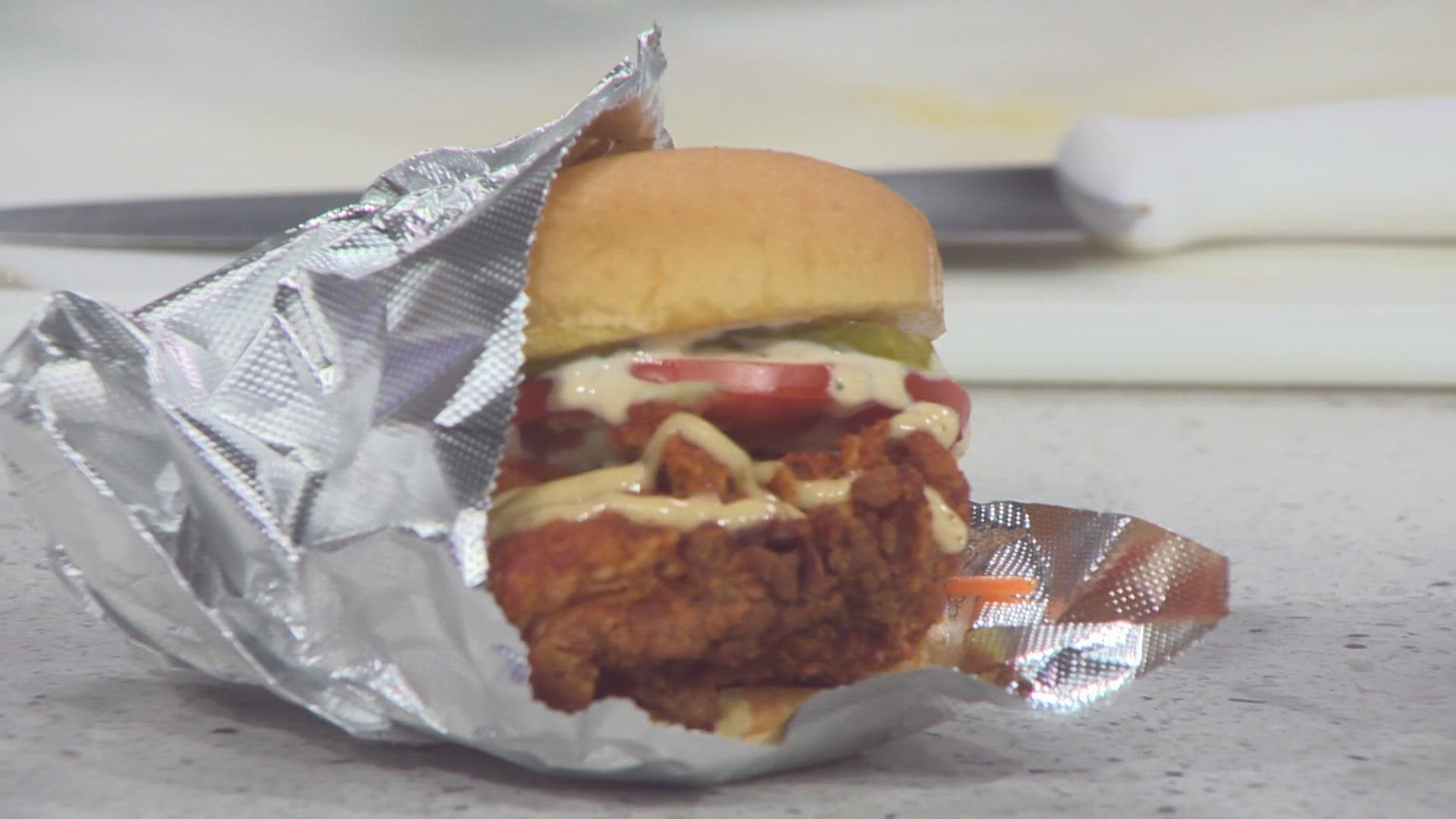 The chefs behind the Southern Food Truck show us how they whip up their award-winning chicken sandwiches. Hint: They don't hold back on the spice!