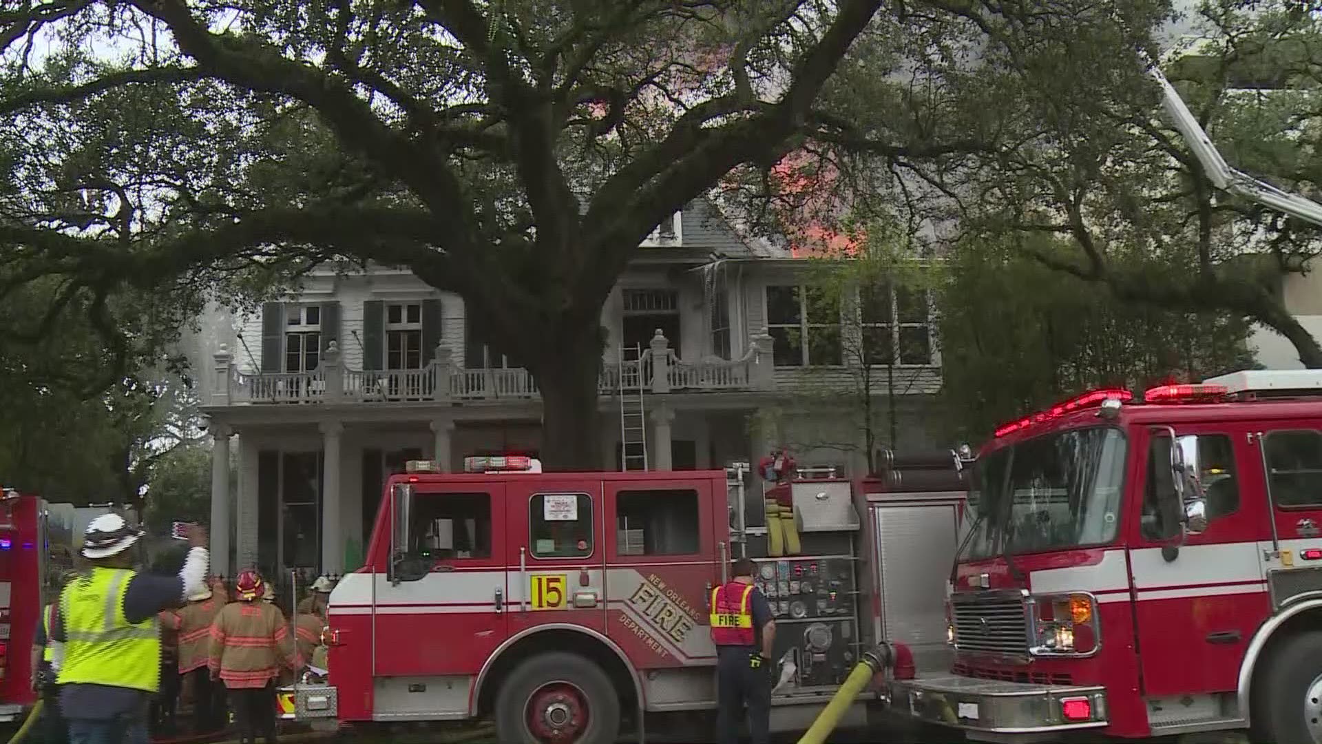 The fire was upgraded to a 7-alarm fire. As of 11:30 a.m. the fire was still not under control.