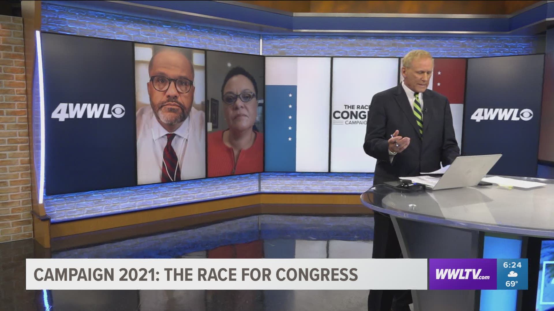 Senators Troy Carter and Karen Carter Peterson debate the issues before the run-off election for the seat of the Second Congressional district.