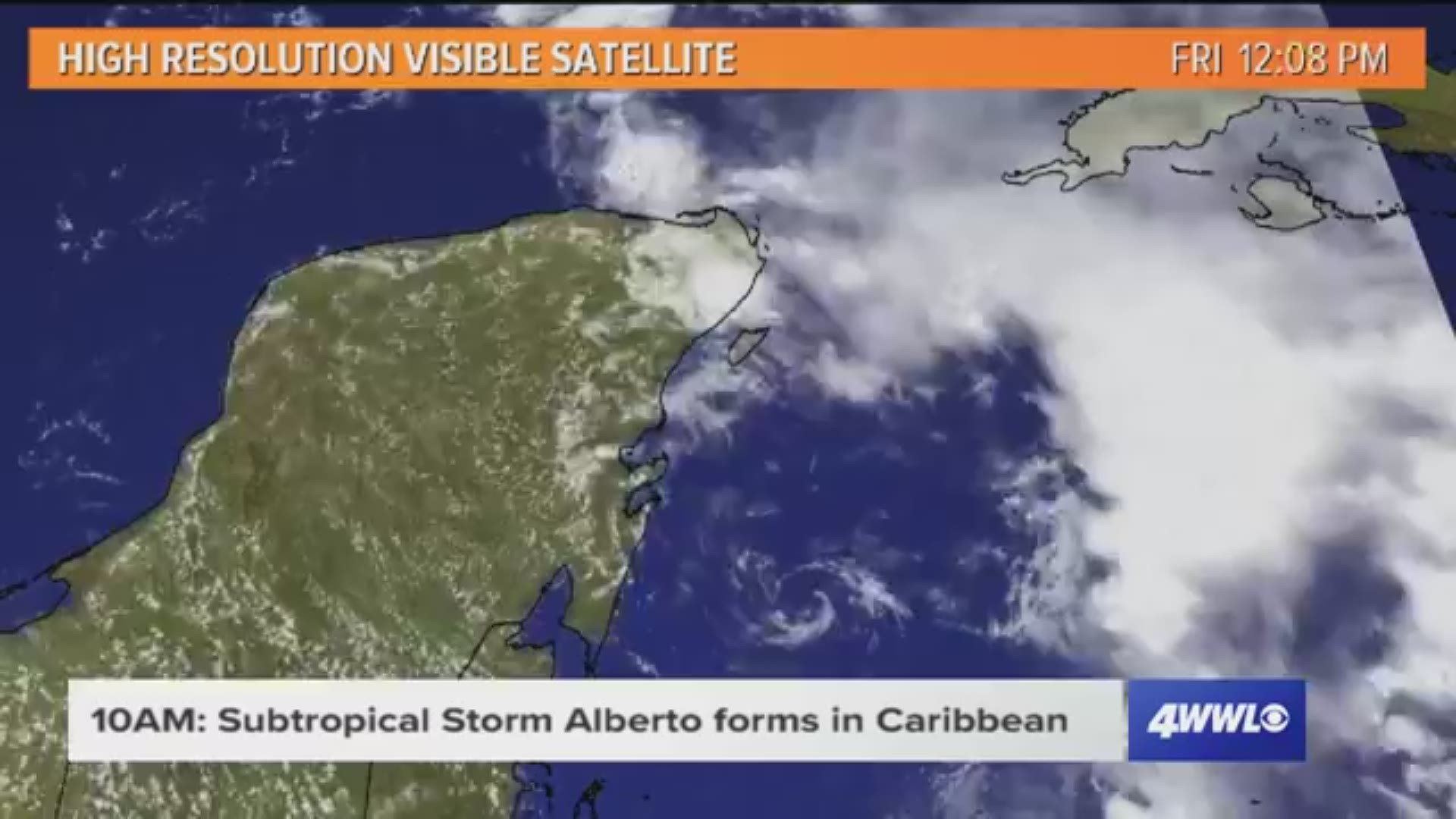 Meteorologist Chris Franklin has the update from the 1 pm coordinates on Subtropical Storm Alberto.