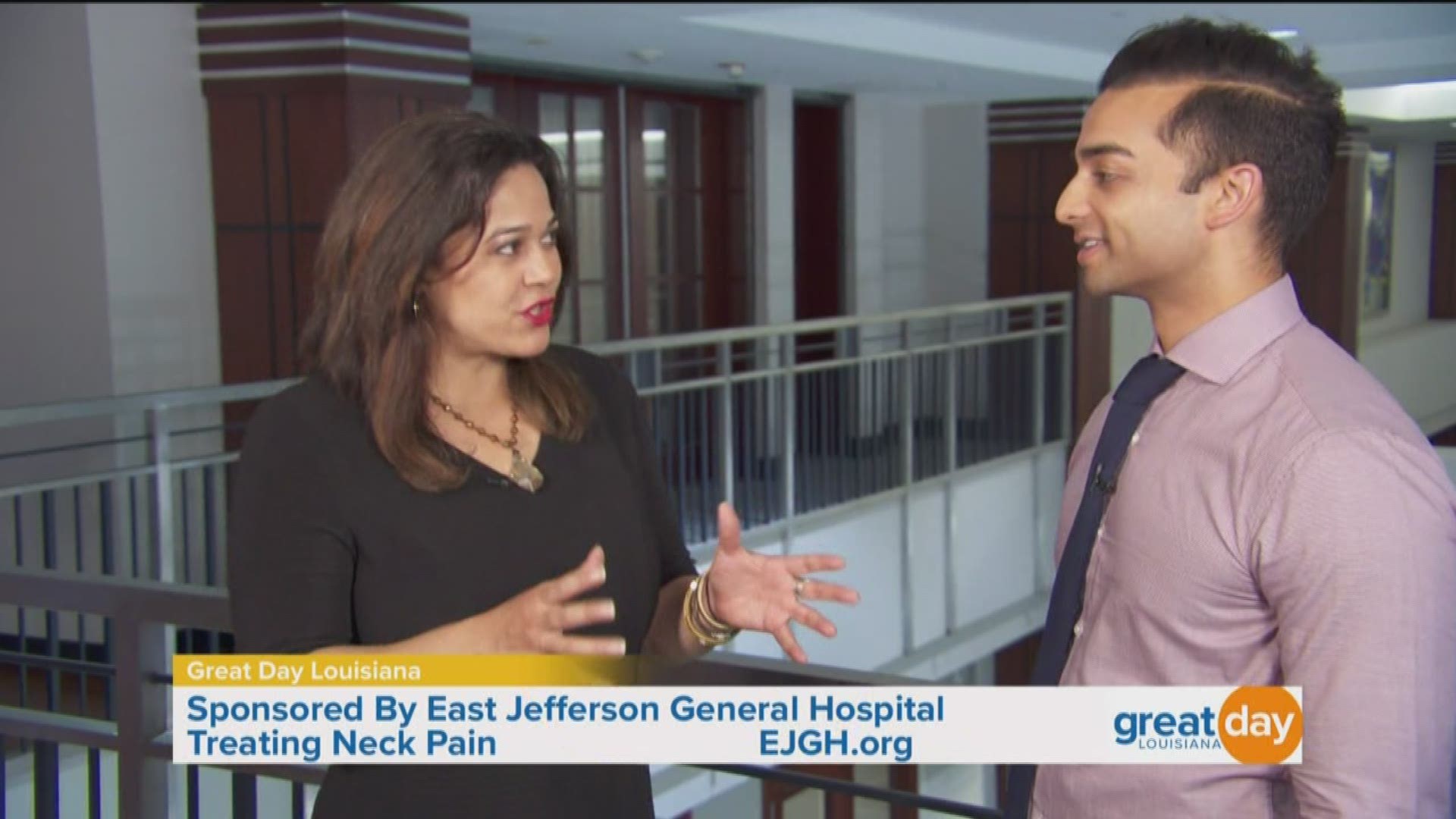 Camille Whitworth, Host of East Jefferson General Hospital's Medical Moment, visits with Dr. Abhishek Kumar to discuss the many aspects of treating neck pain.
