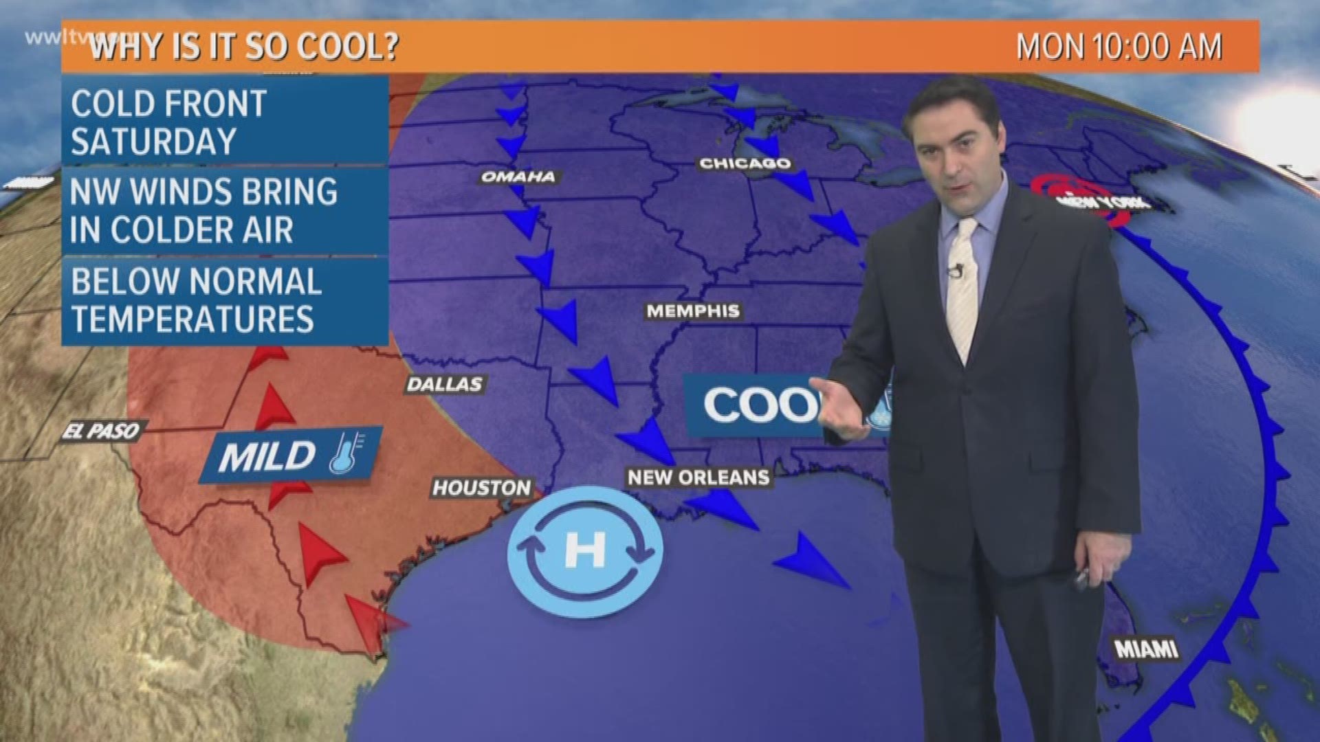 Meteorologist Dave Nussbaum says it will be a sunny and cool afternoon with warmer temperatures arriving tomorrow.
