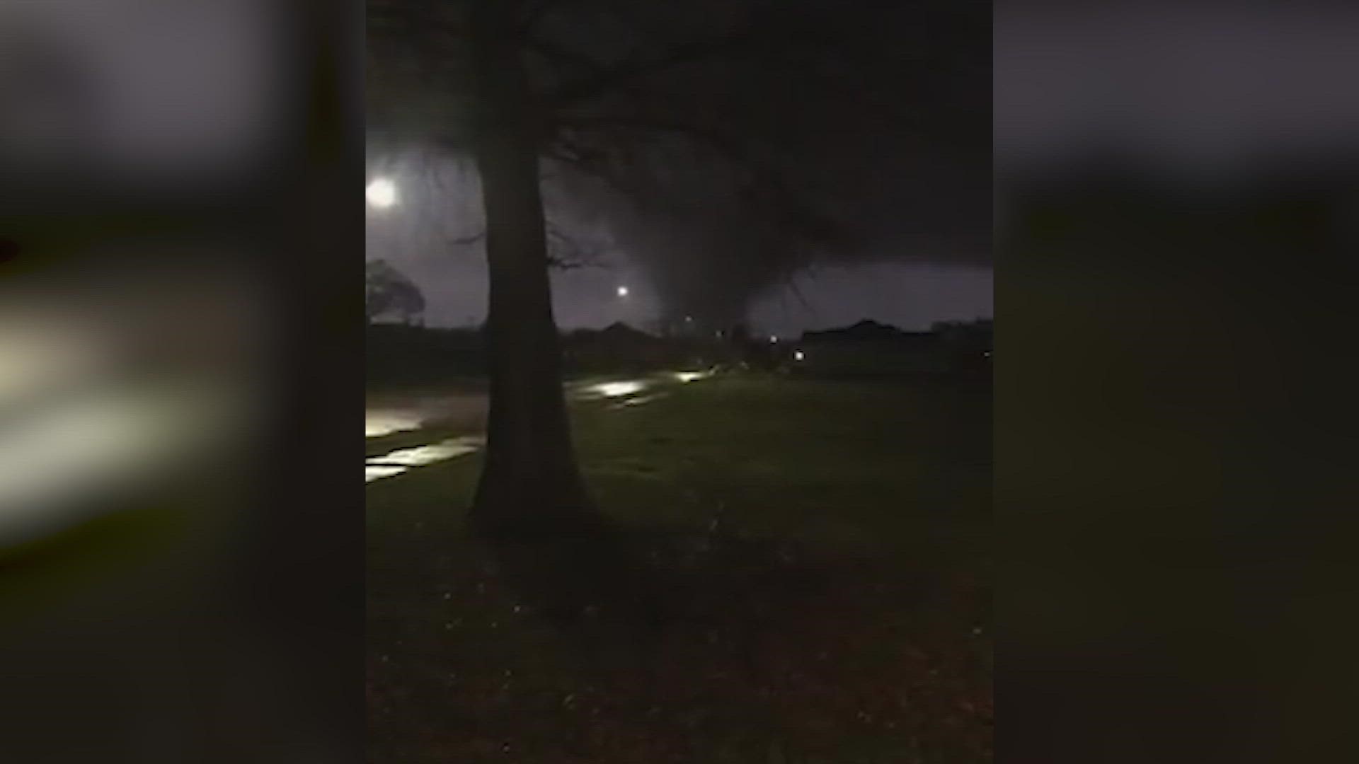 Devastating look at a tornado caught by Kari Klotzbach in St. Bernard Parish Tuesday night.