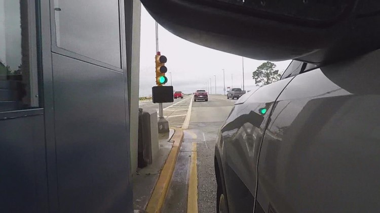 Causeway plastic toll tags being replaced