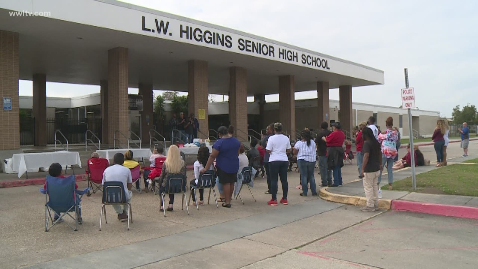 Last month, a student was arrested at the school and other students protested his arrest.