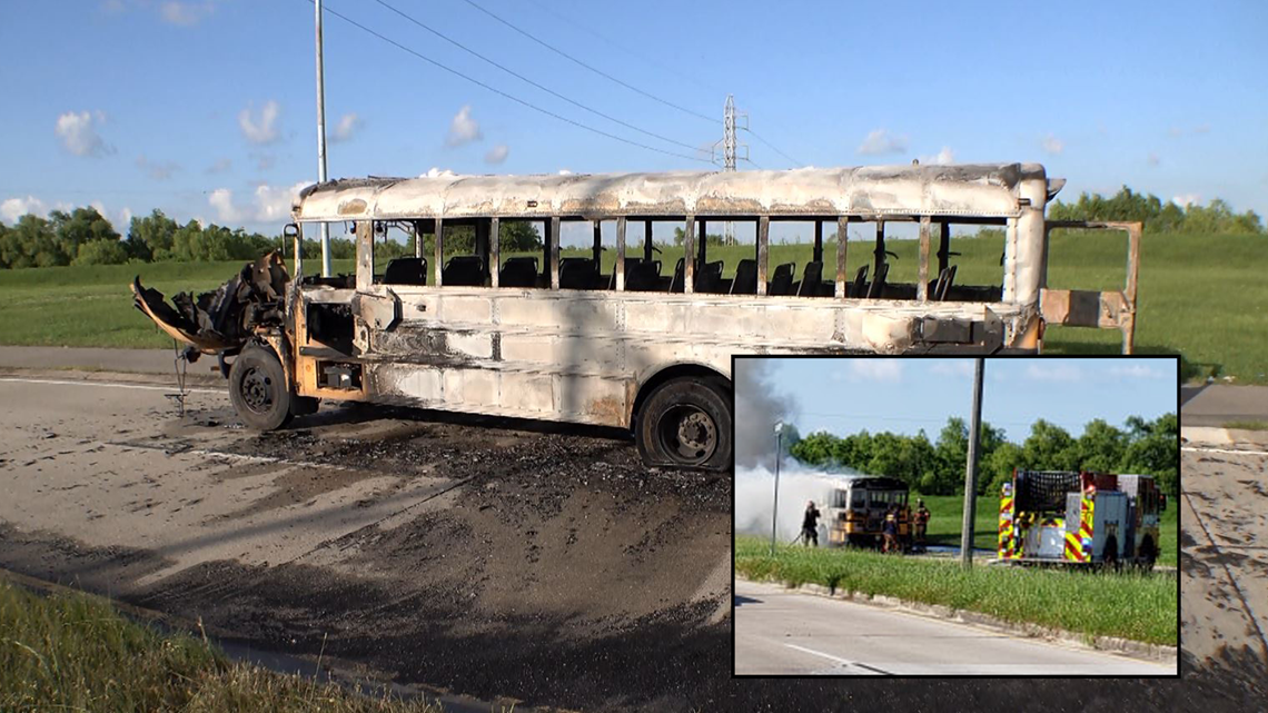 Fire destroys school bus in New Orleans East | wwltv.com