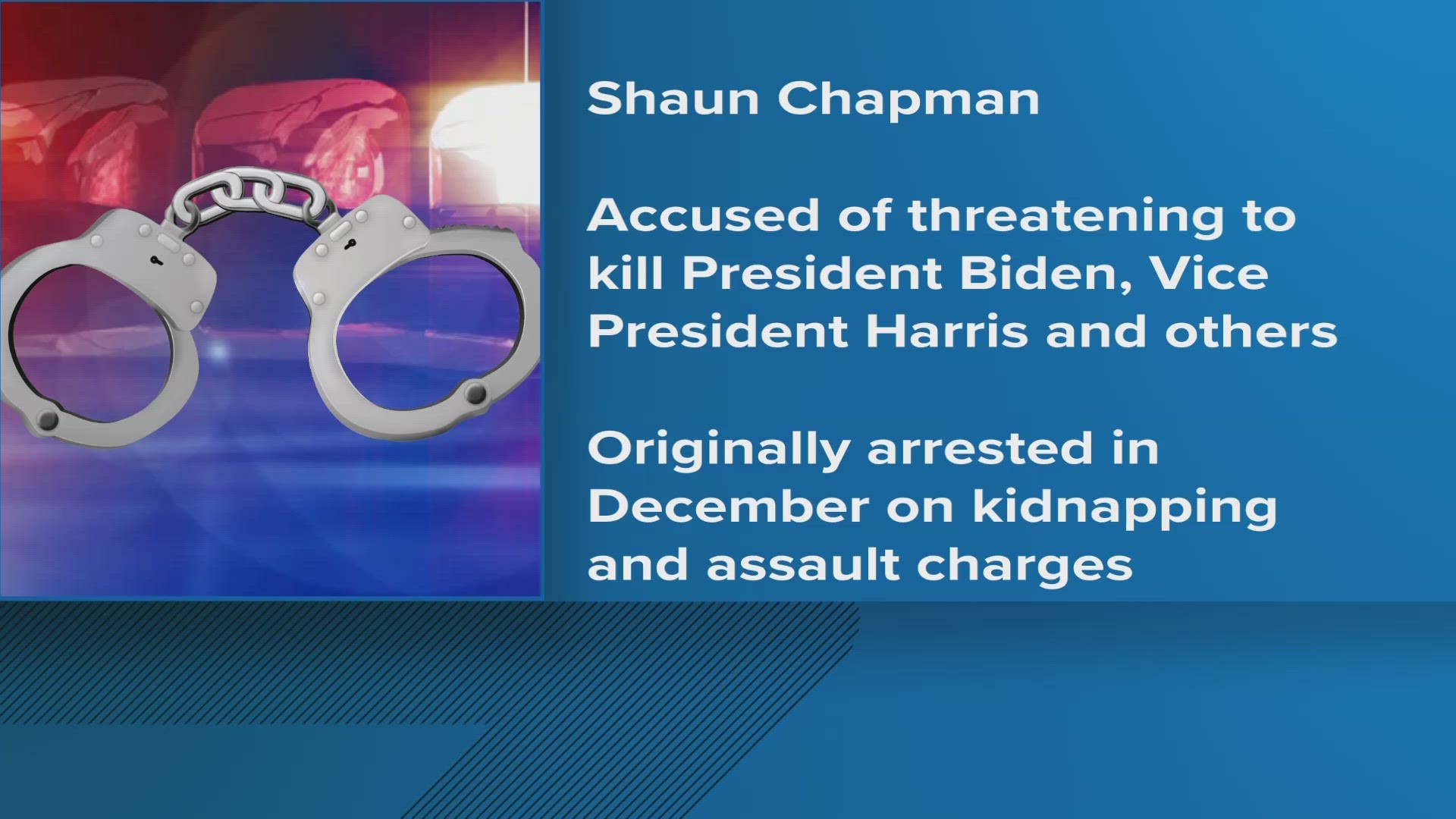 Orleans inmate rearrested for threats against Biden, Harris, Trump, and other U.S. leaders.