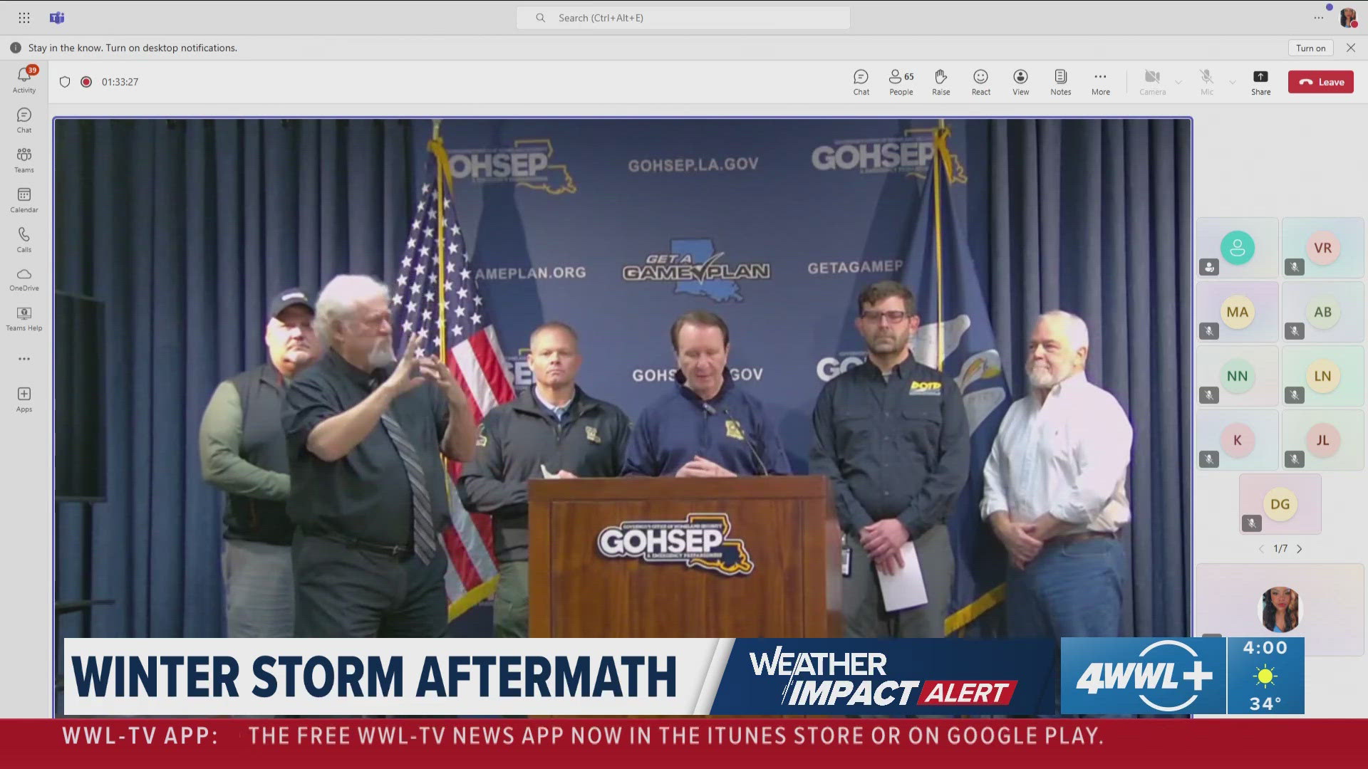Governor Landry gives update on severe winter weather