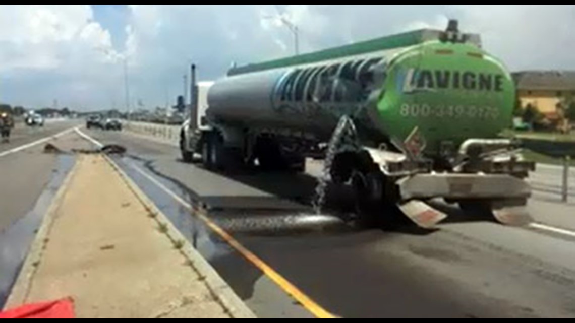 I-10 reopens five hours after fuel truck leak closes it | wwltv.com