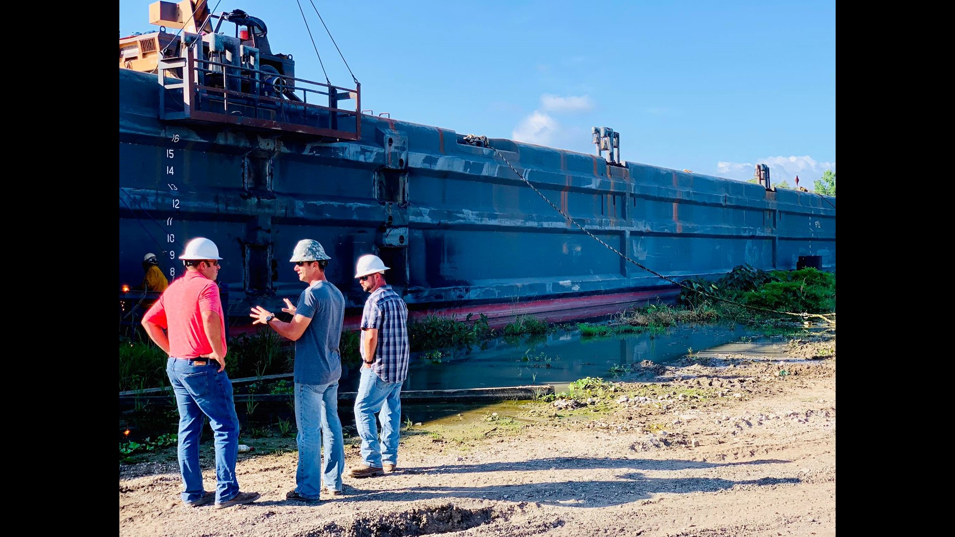 Crews race to sink barge in Bayou Chene before Morganza Spillway opens