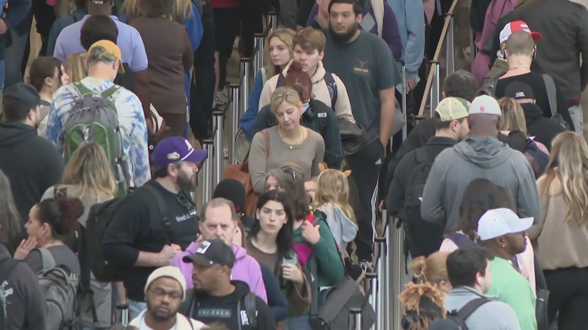 The FAA says there were 232,000 flights from last Sunday through Thanksgiving.