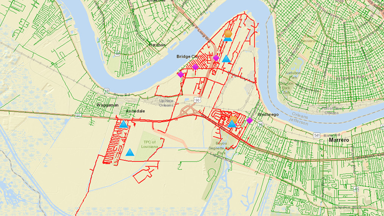 Power outage in Marrero