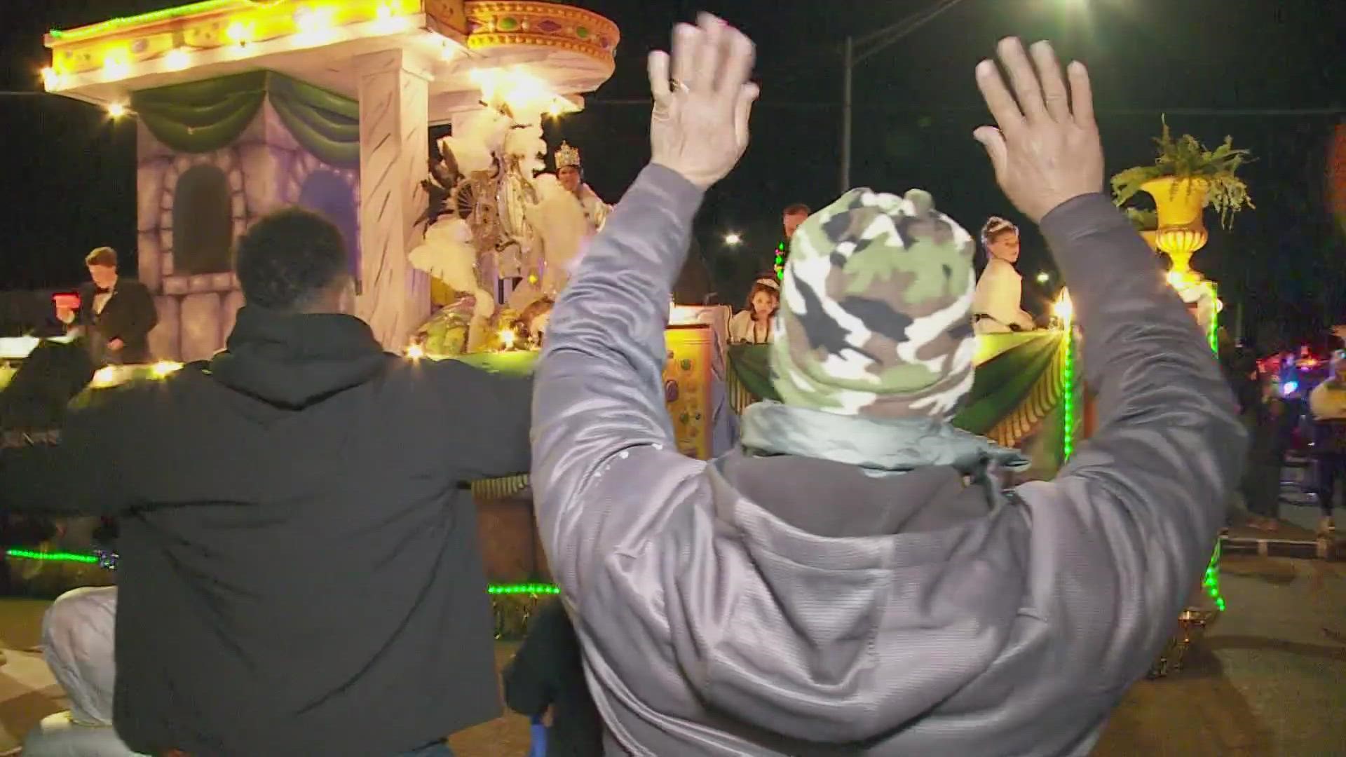 Crowds came out to Slidell Friday night for the Krewe of Titans.