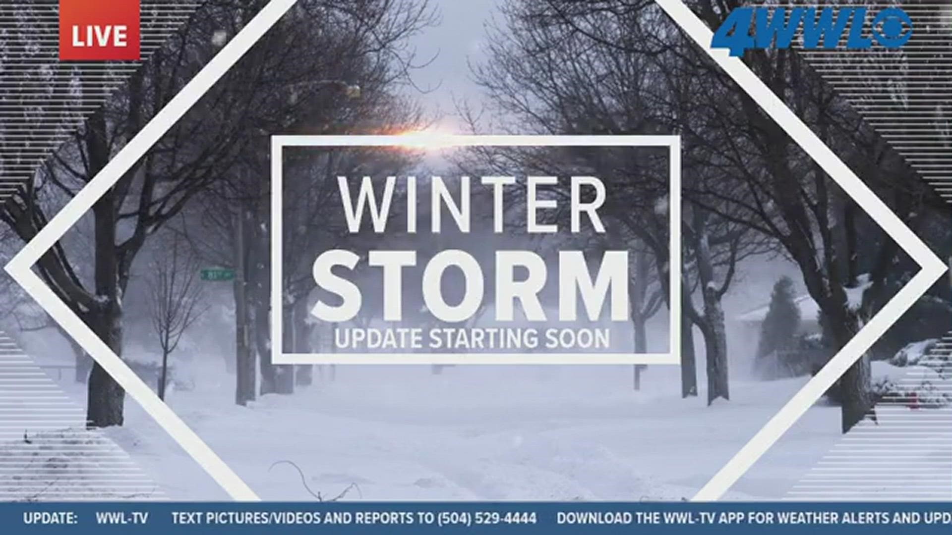 LIVE South Louisiana winter weather conditions, forecast