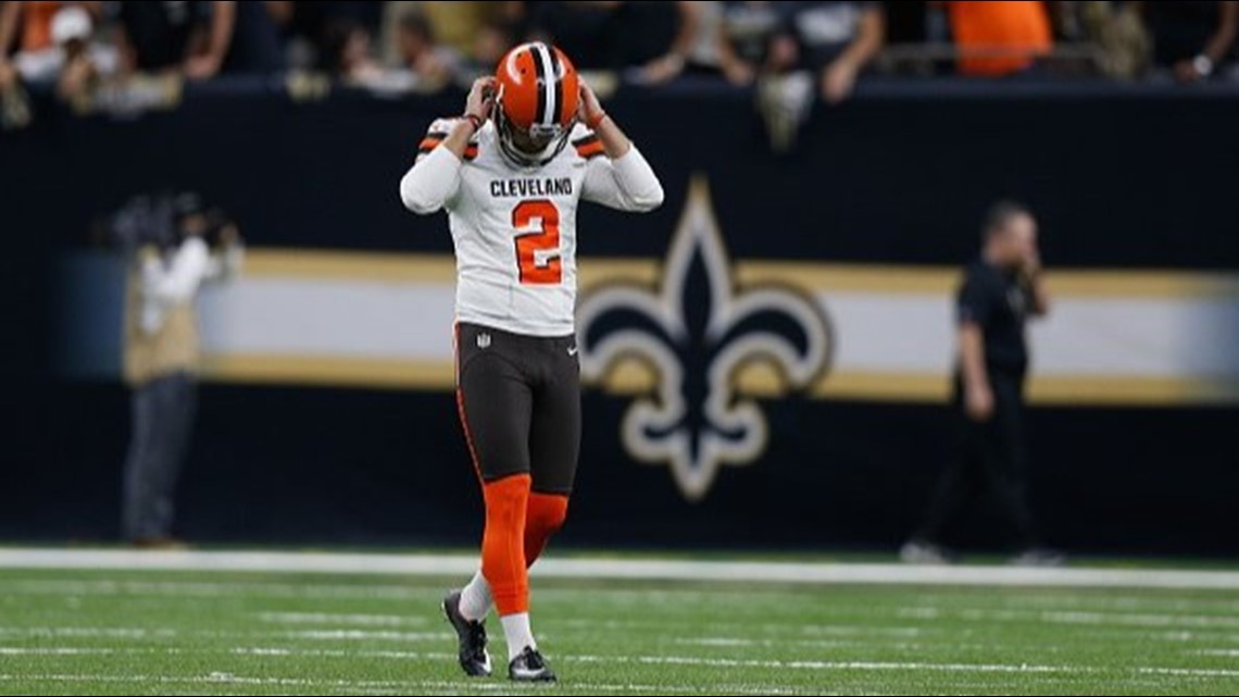 Cleveland Browns waive kicker Zane Gonzalez after four missed kicks in loss  at New Orleans