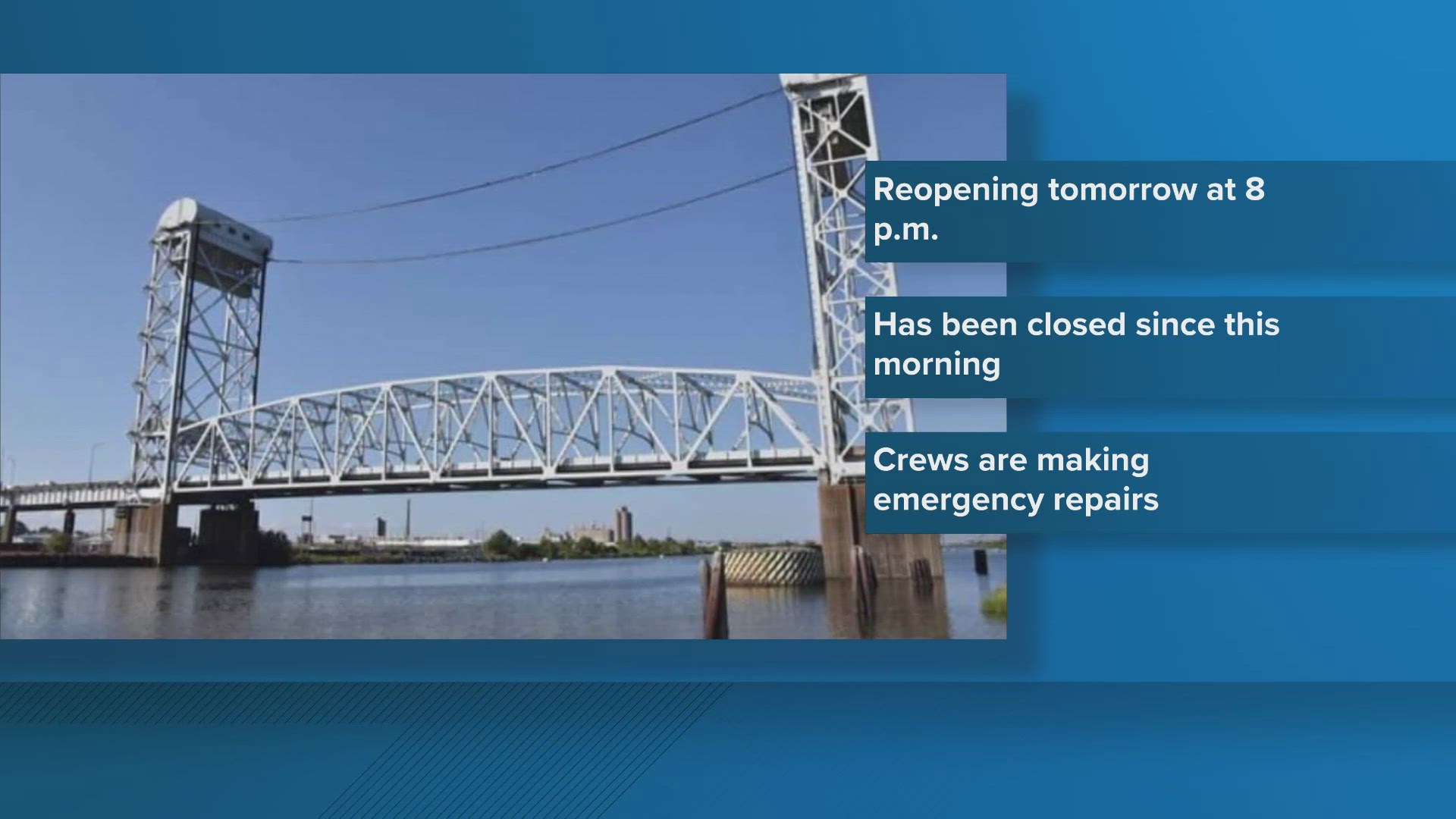The bridge will reopen on Sunday night but officials said there will likely be more closures before the end of the month.