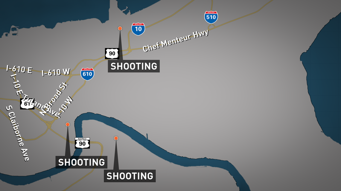 Four injured in three separate shootings Sunday, police say | wwltv.com