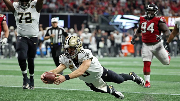 Brees sets passing mark as Saints top Falcons