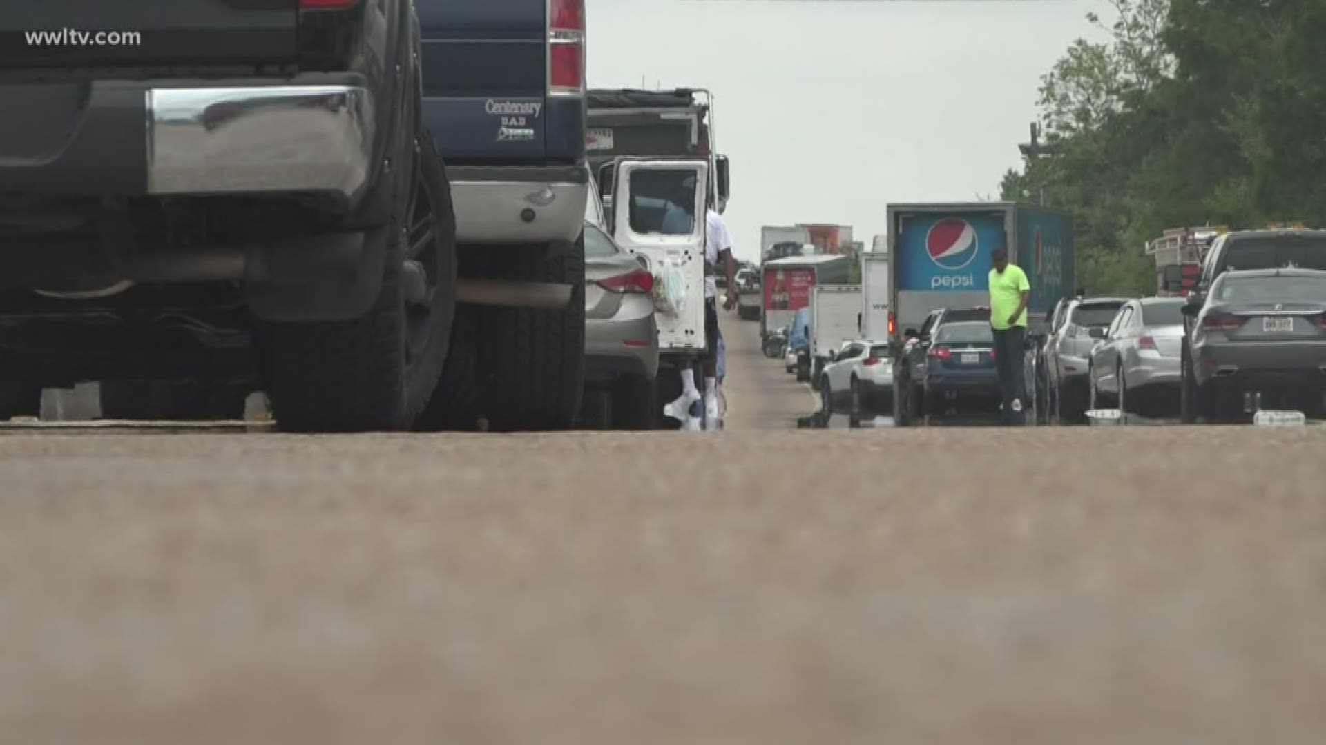 Damage to the bridge from a crash between an 18-wheeler and a dump truck closed the span for hours.