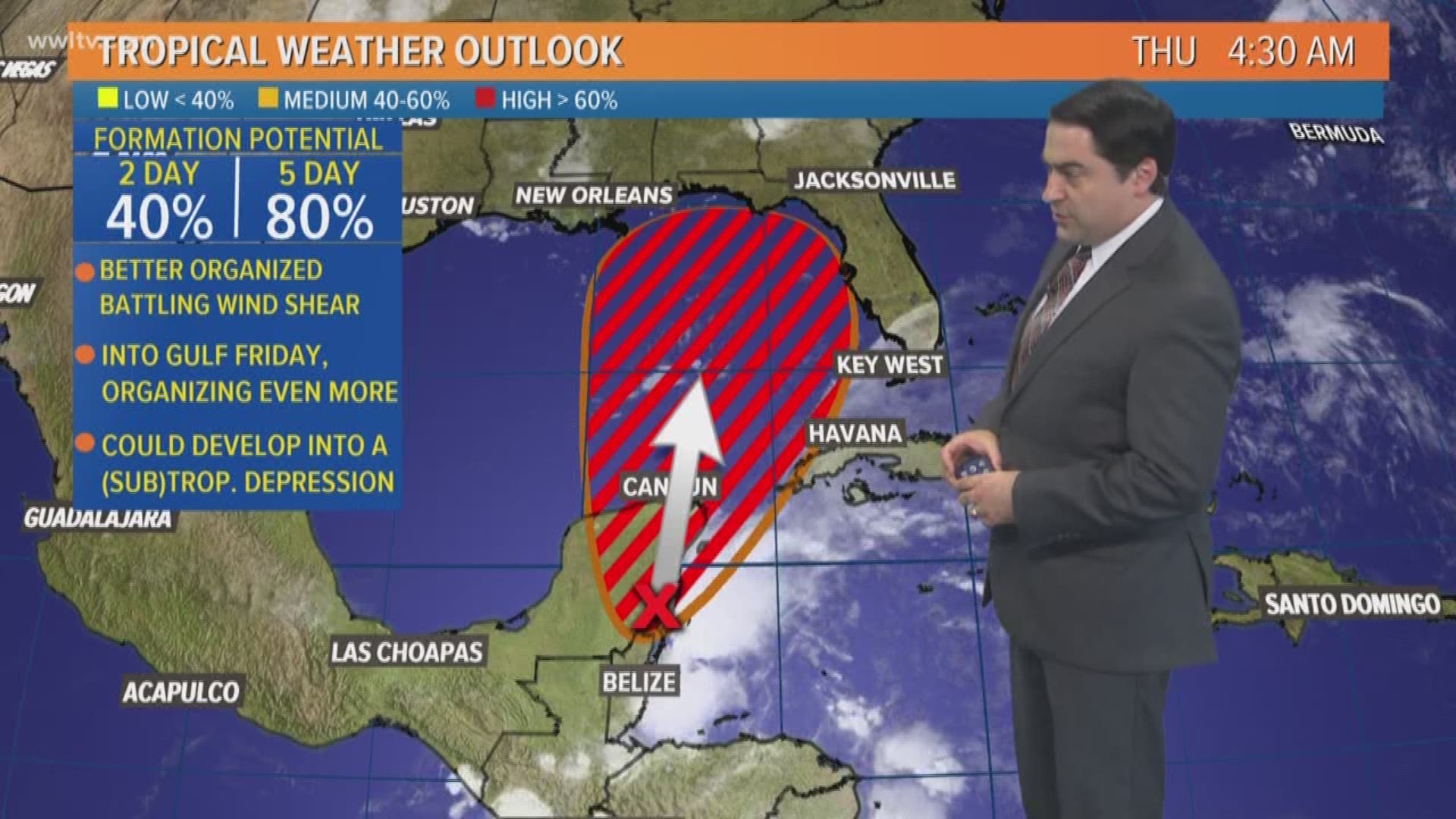 Invest 90: high chance of tropical development this weekend